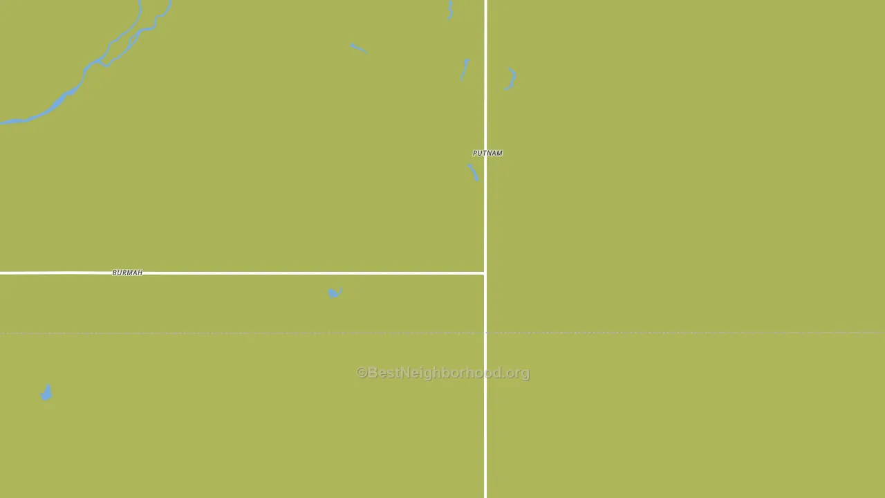 Putnam, OK block-group voter-turnout map
