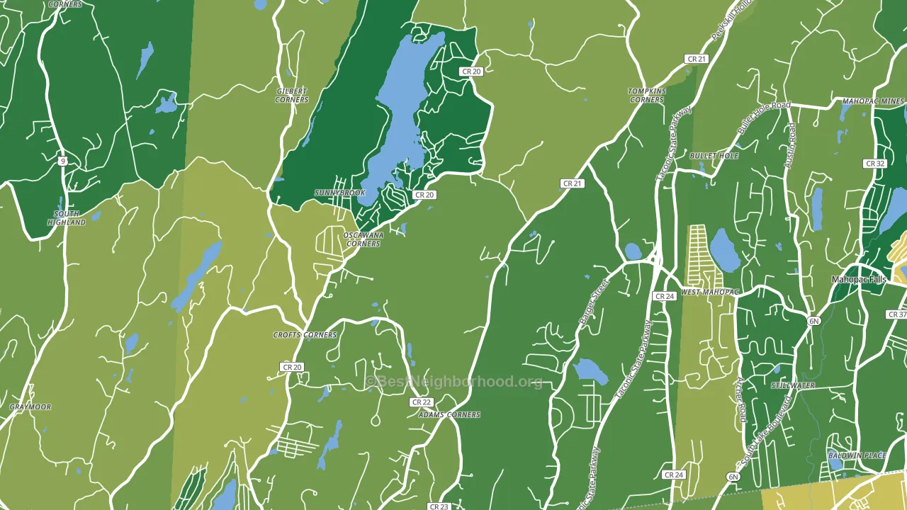 Putnam Valley, NY block-group voter-turnout map
