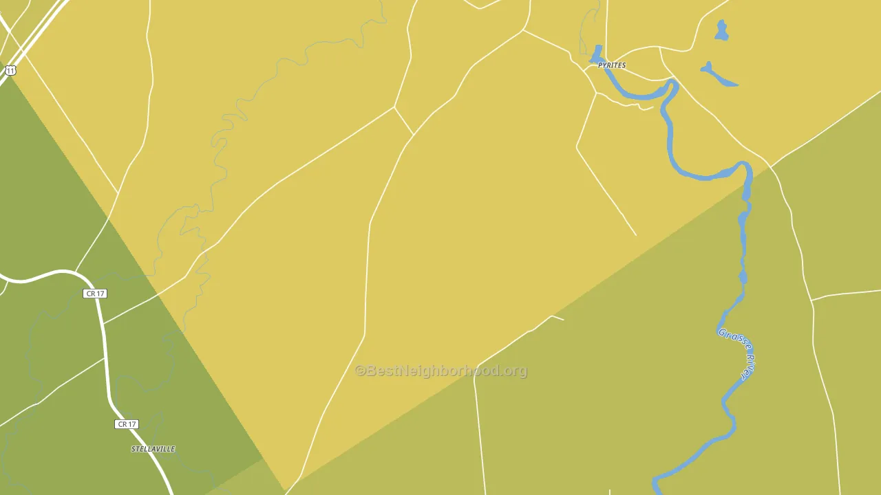 Pyrites, NY block-group voter-turnout map