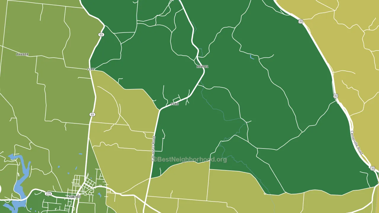 Pyro, OH block-group voter-turnout map