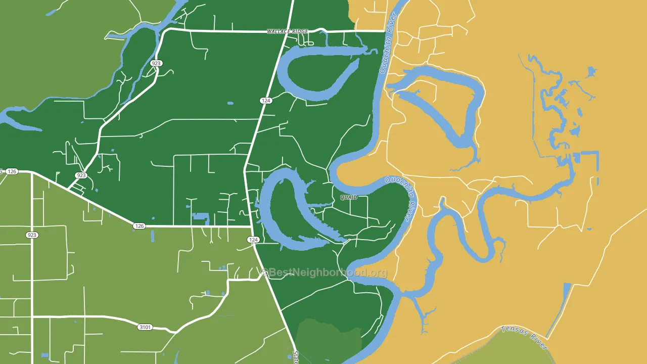 Quaid, LA block-group voter-turnout map
