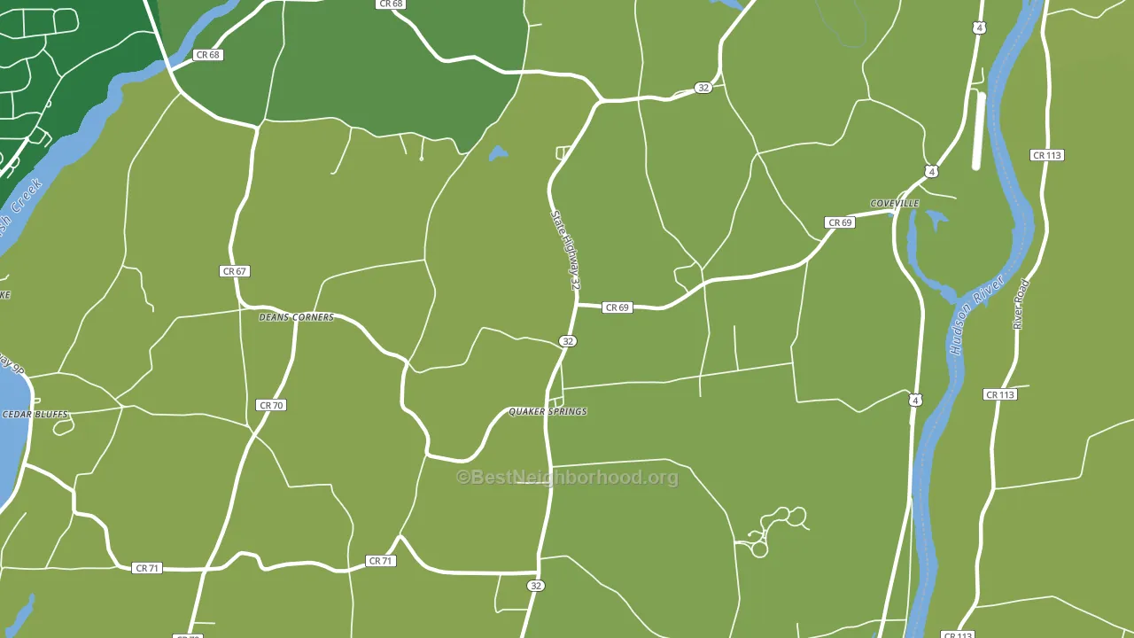 Quaker Springs, NY block-group voter-turnout map