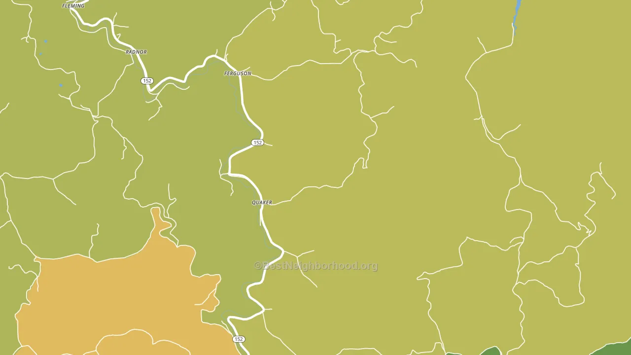Quaker, WV block-group voter-turnout map