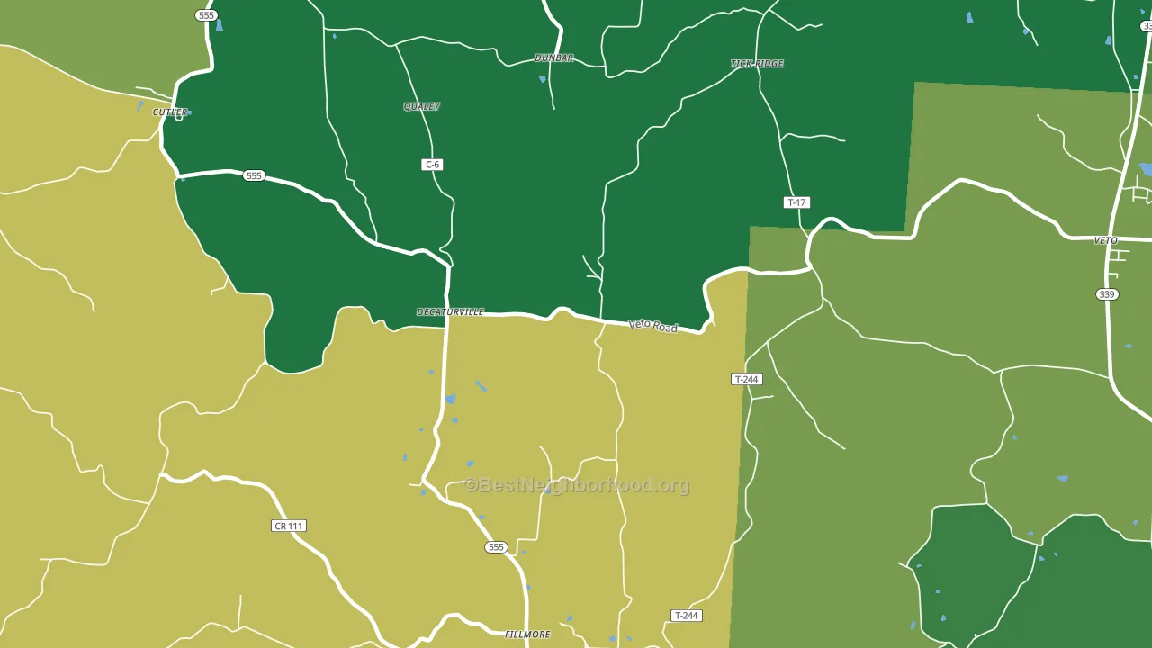 Qualey, OH block-group voter-turnout map