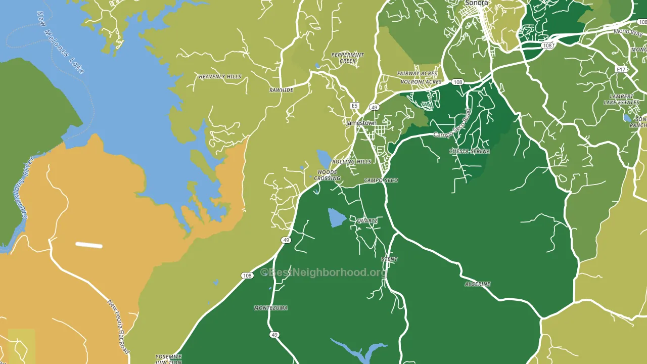 Quartz, CA block-group voter-turnout map