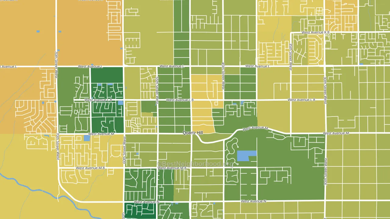 Quartz Hill, CA block-group voter-turnout map