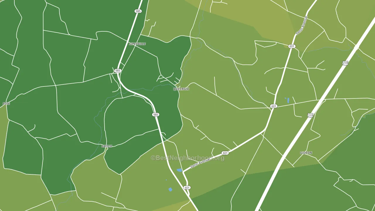 Quecreek, PA block-group voter-turnout map