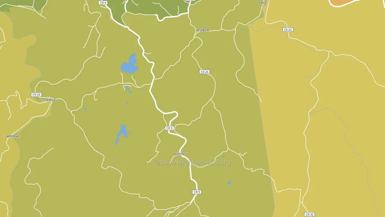 Queens, WV block-group voter-turnout map