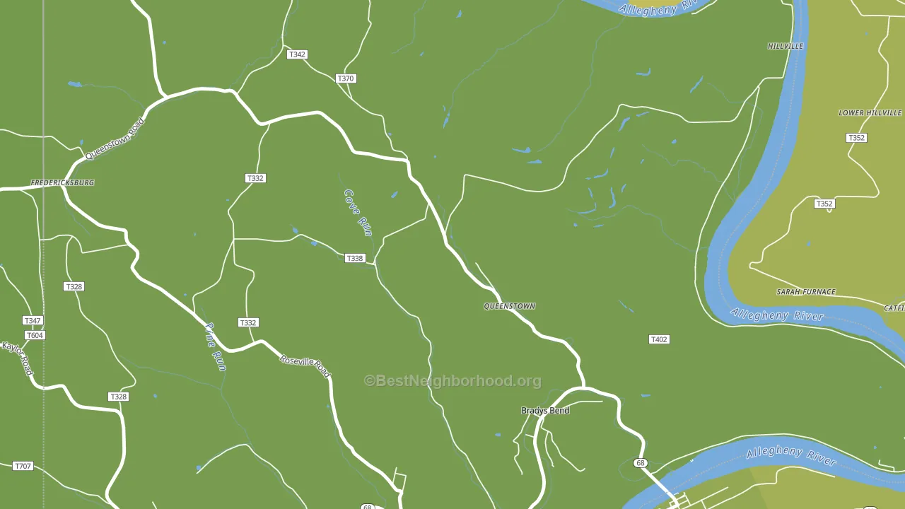 Queenstown, PA block-group voter-turnout map
