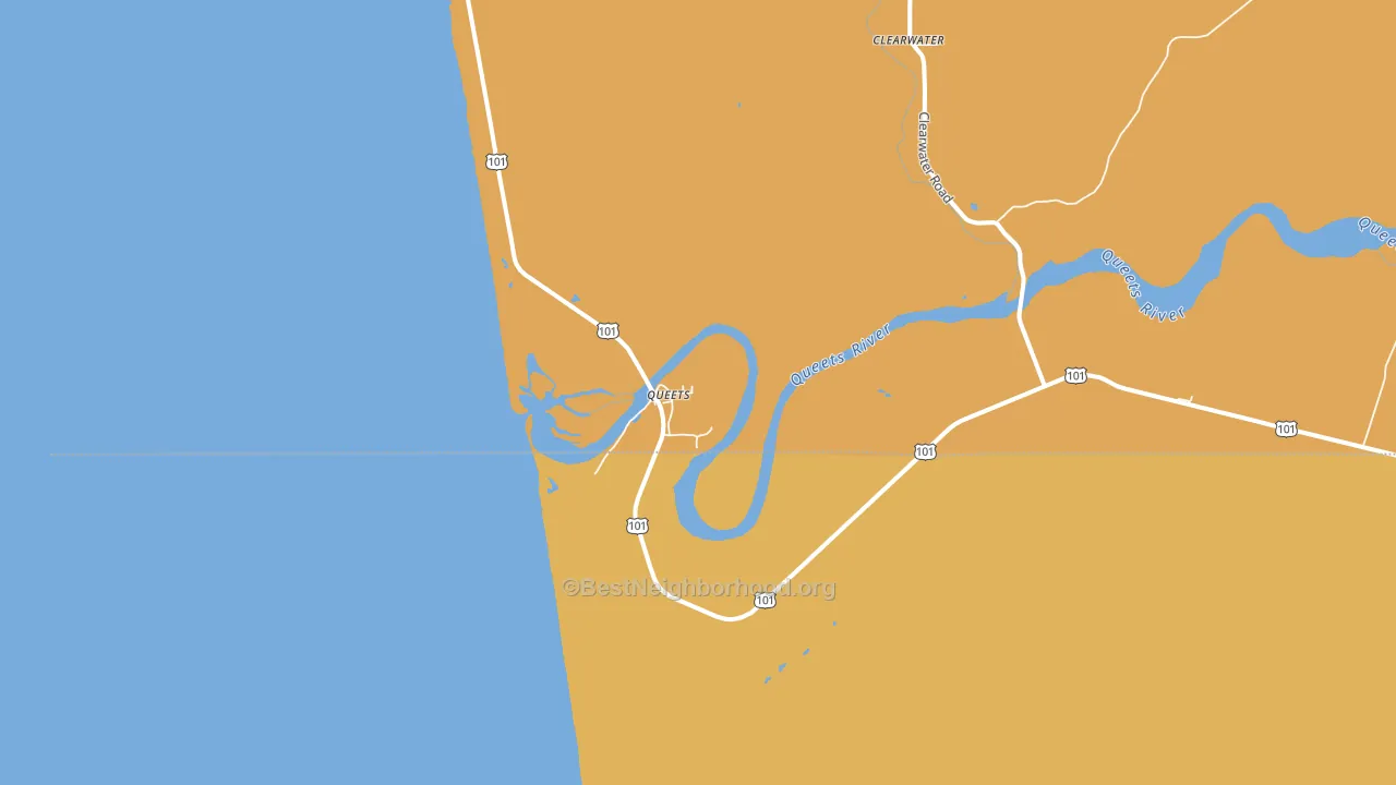 Queets, WA block-group voter-turnout map