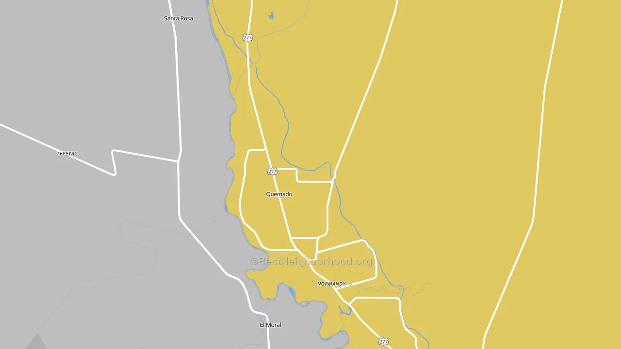 Quemado, TX block-group voter-turnout map