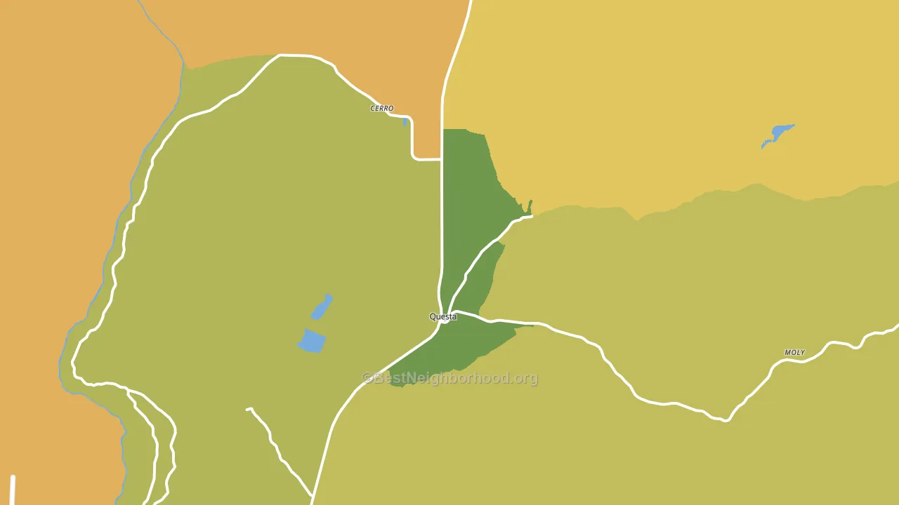 Questa, NM block-group voter-turnout map