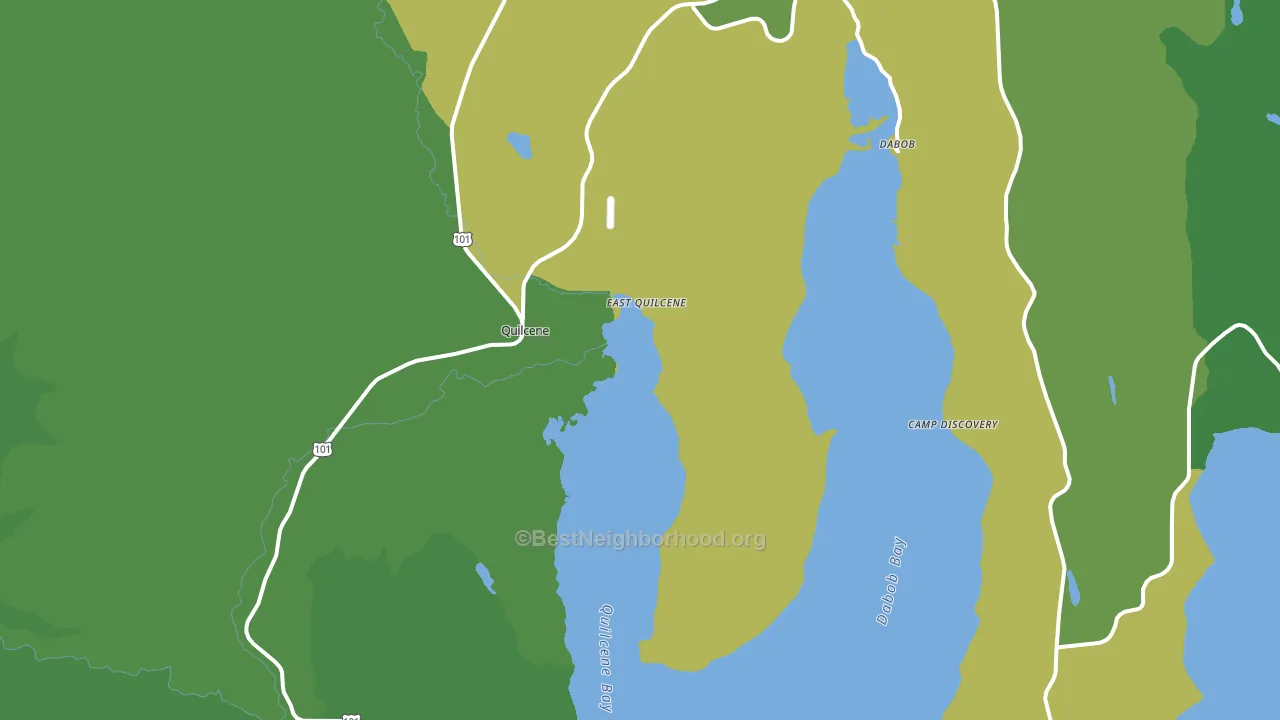 Quilcene, WA block-group voter-turnout map