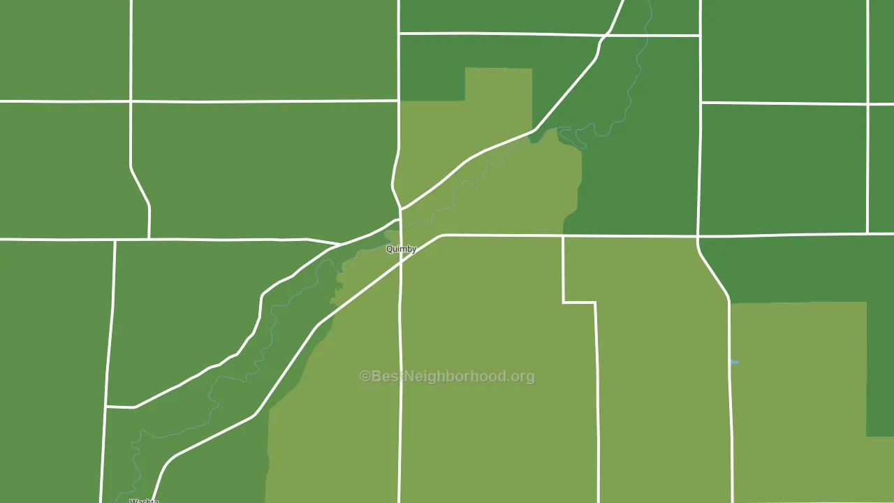 Quimby, IA block-group voter-turnout map