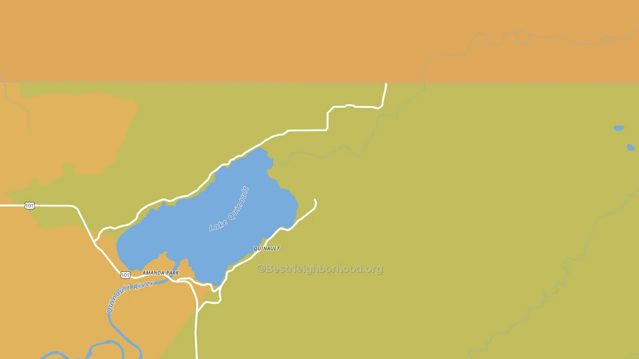 Quinault, WA block-group voter-turnout map