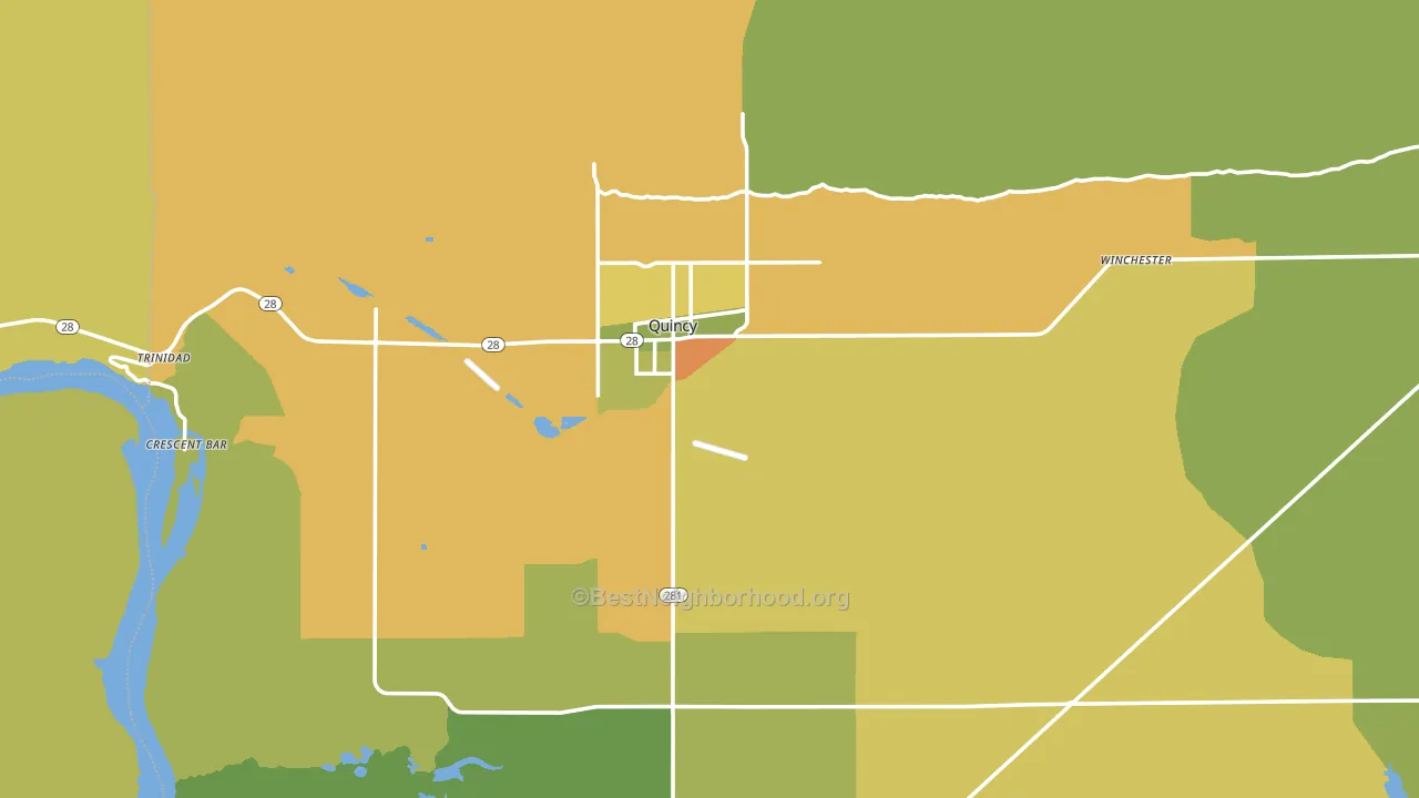 Quincy, WA block-group voter-turnout map