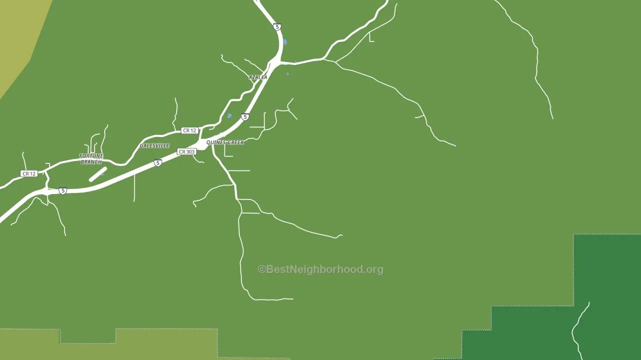 Quines Creek, OR block-group voter-turnout map