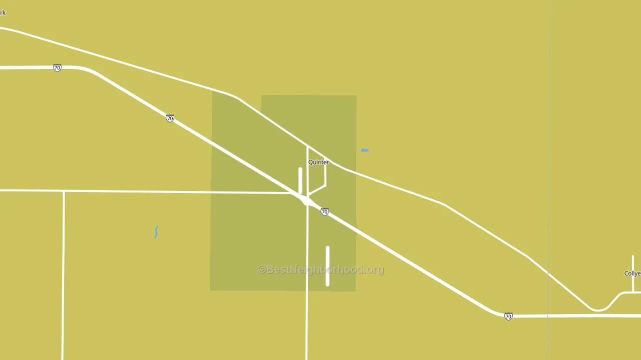 Quinter, KS block-group voter-turnout map