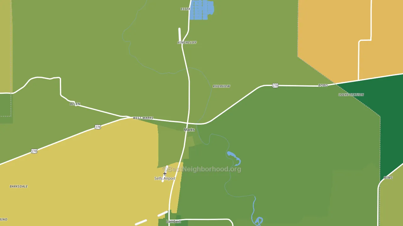 Quitman County, MS block-group voter-turnout map