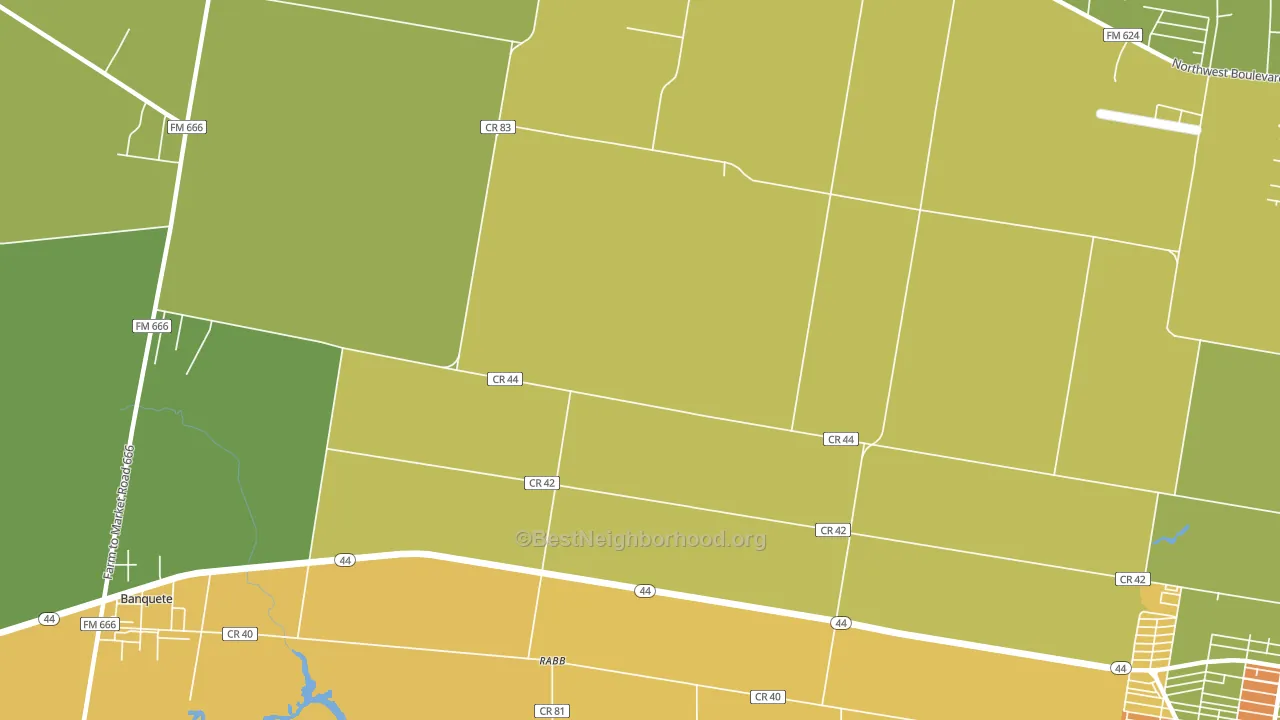 Rabb, TX block-group voter-turnout map