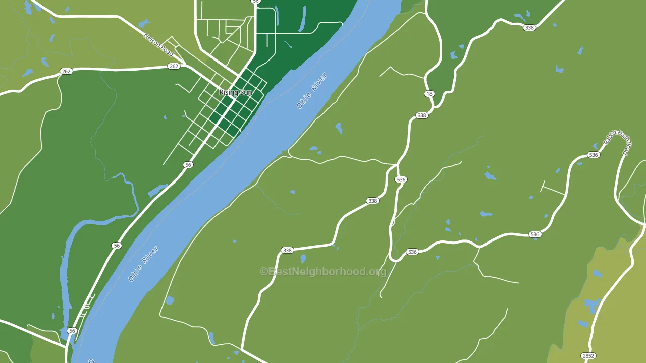 Rabbit Hash, KY block-group voter-turnout map