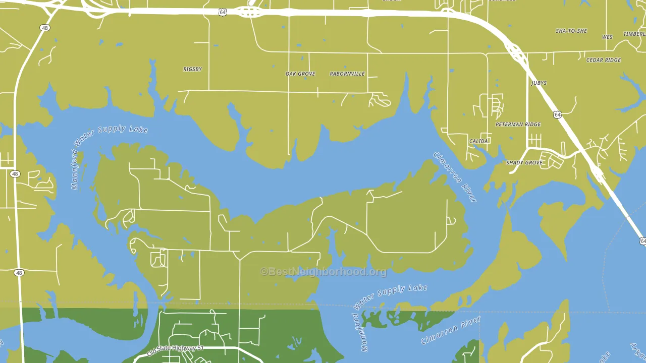 Rabornville, OK block-group voter-turnout map