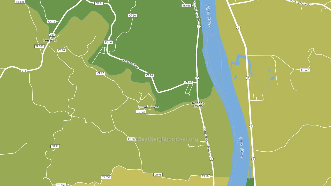 Raccoon Island, OH block-group voter-turnout map