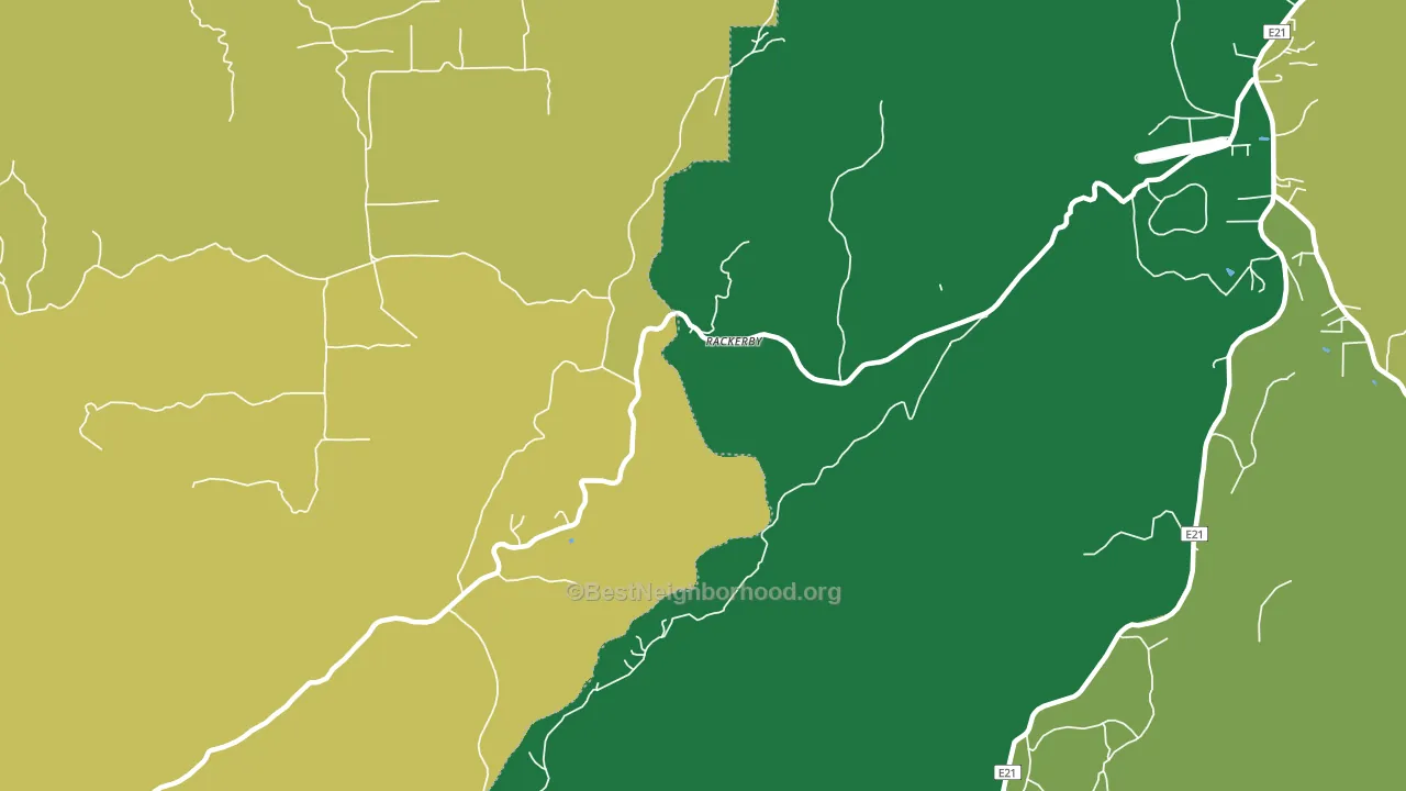 Rackerby, CA block-group voter-turnout map