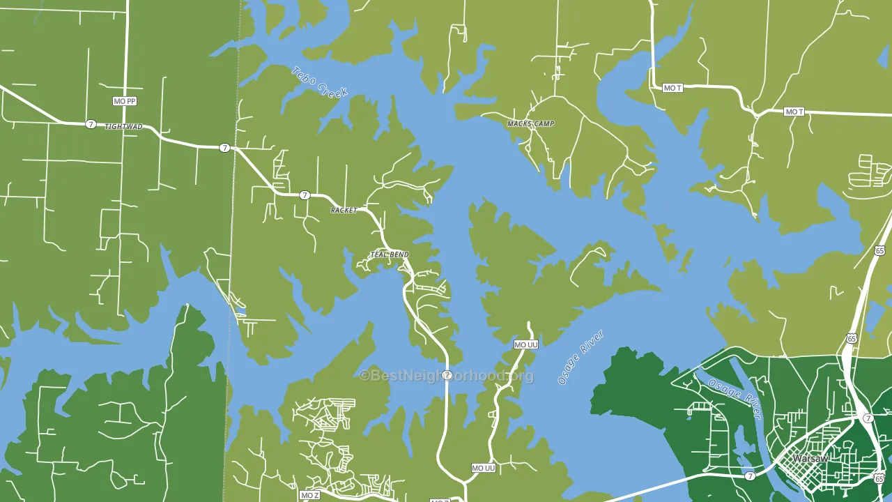 Racket, MO block-group voter-turnout map