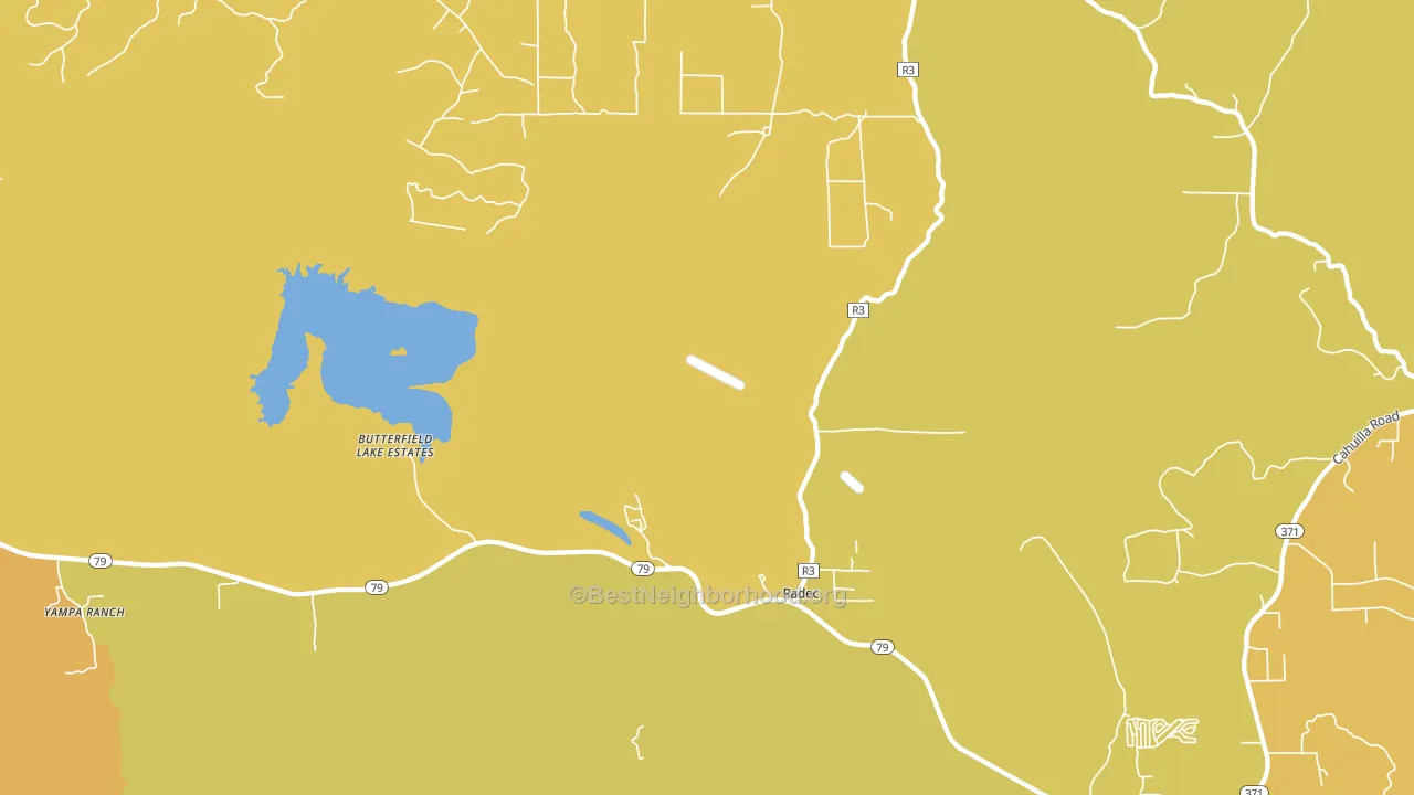 Radec, CA block-group voter-turnout map