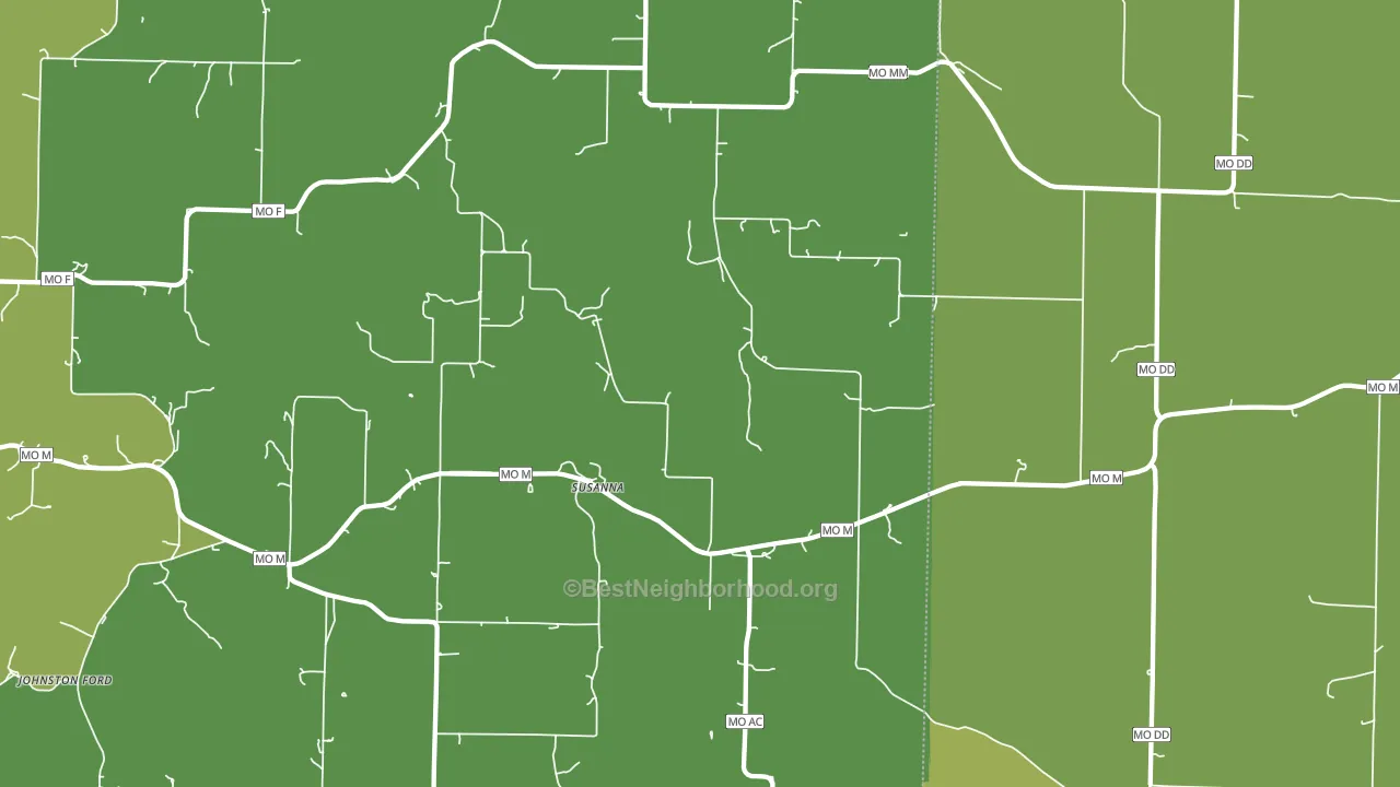 Rader, MO block-group voter-turnout map