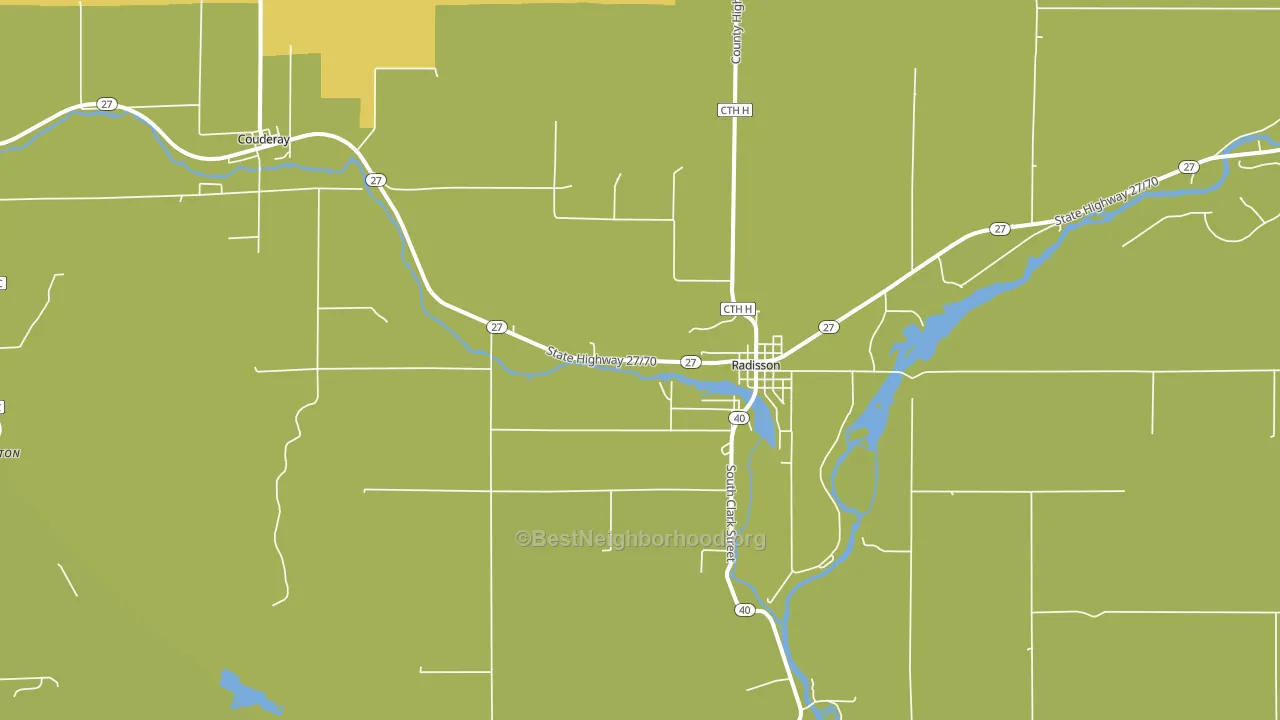 Radisson, WI block-group voter-turnout map