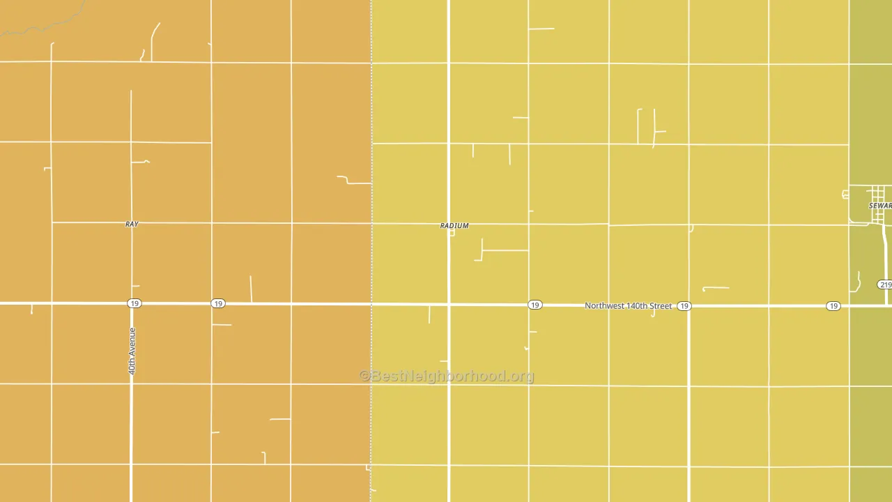Radium, KS block-group voter-turnout map