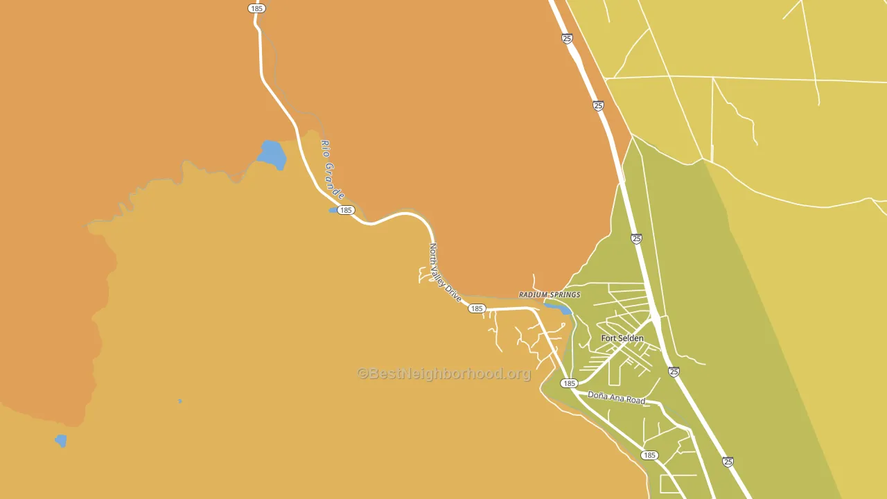 Radium Springs, NM block-group voter-turnout map