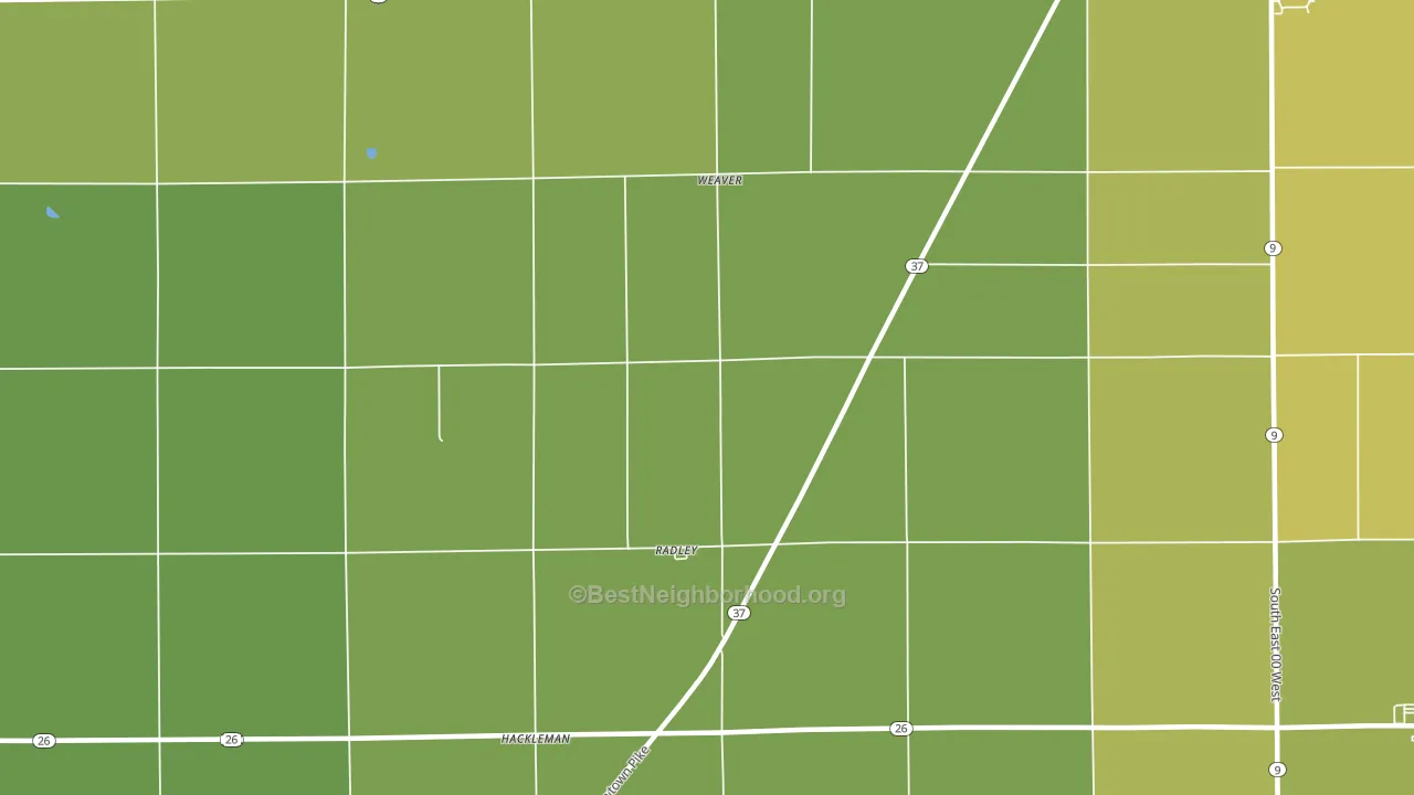 Radley, IN block-group voter-turnout map