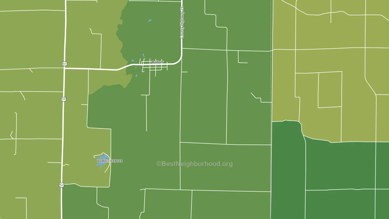 Radom, IL block-group voter-turnout map