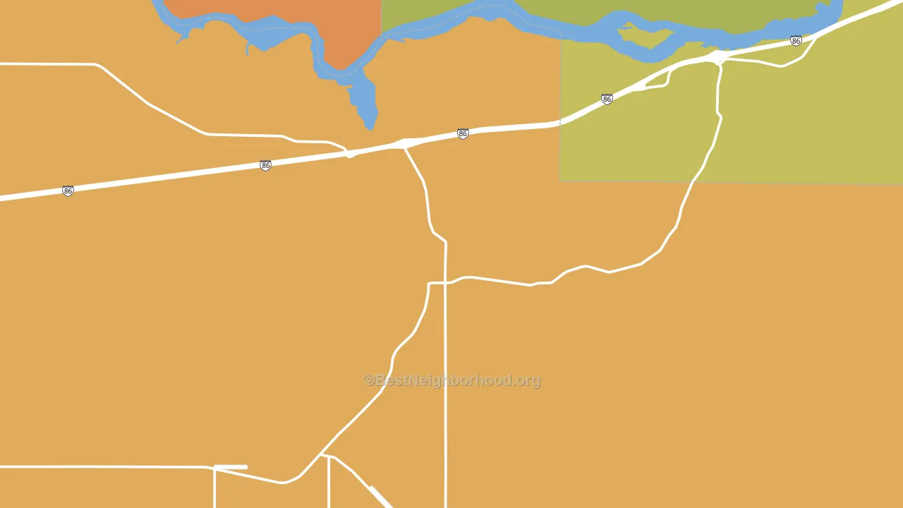 Raft River, ID block-group voter-turnout map