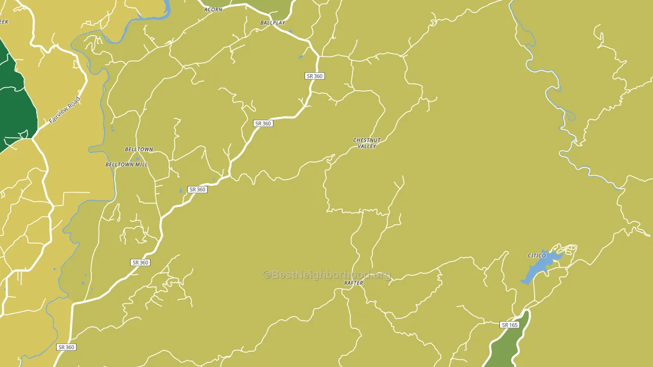 Rafter, TN block-group voter-turnout map