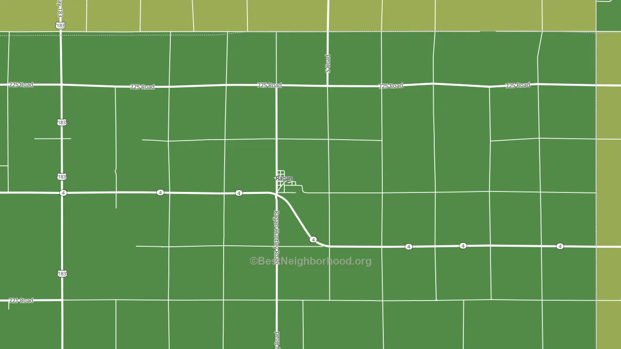 Ragan, NE block-group voter-turnout map