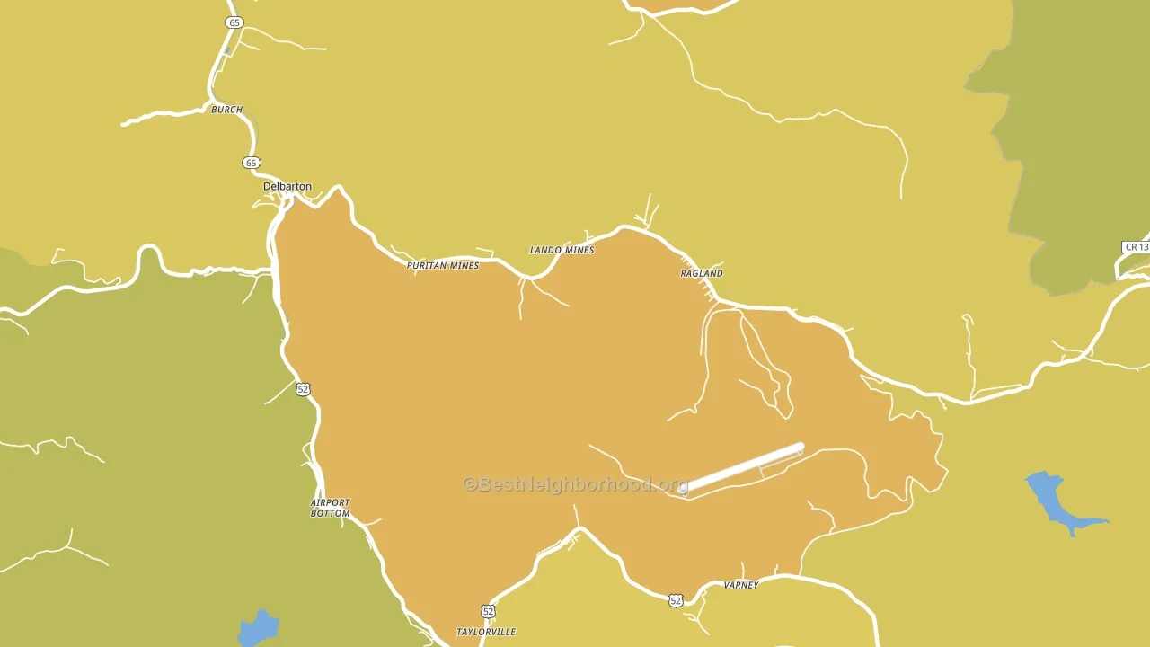 Ragland, WV block-group voter-turnout map