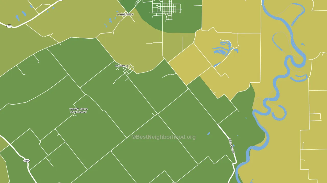 Ragsdale, IN block-group voter-turnout map
