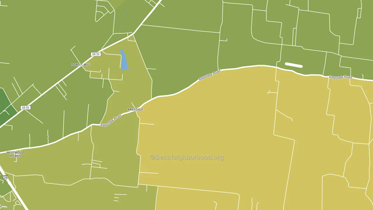 Ragsdale, TN block-group voter-turnout map