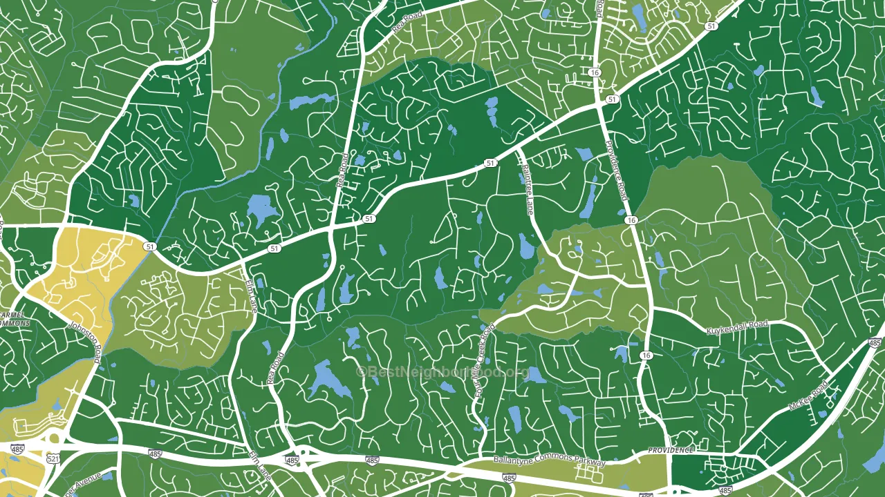 Rain Tree, Charlotte, NC block-group voter-turnout map