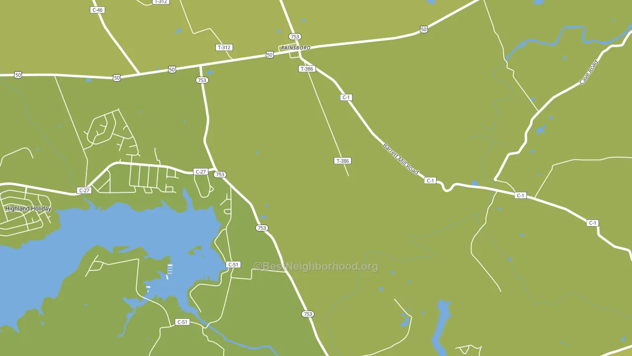 Rainsboro, OH block-group voter-turnout map