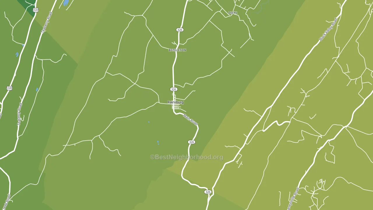 Rainsburg, PA block-group voter-turnout map