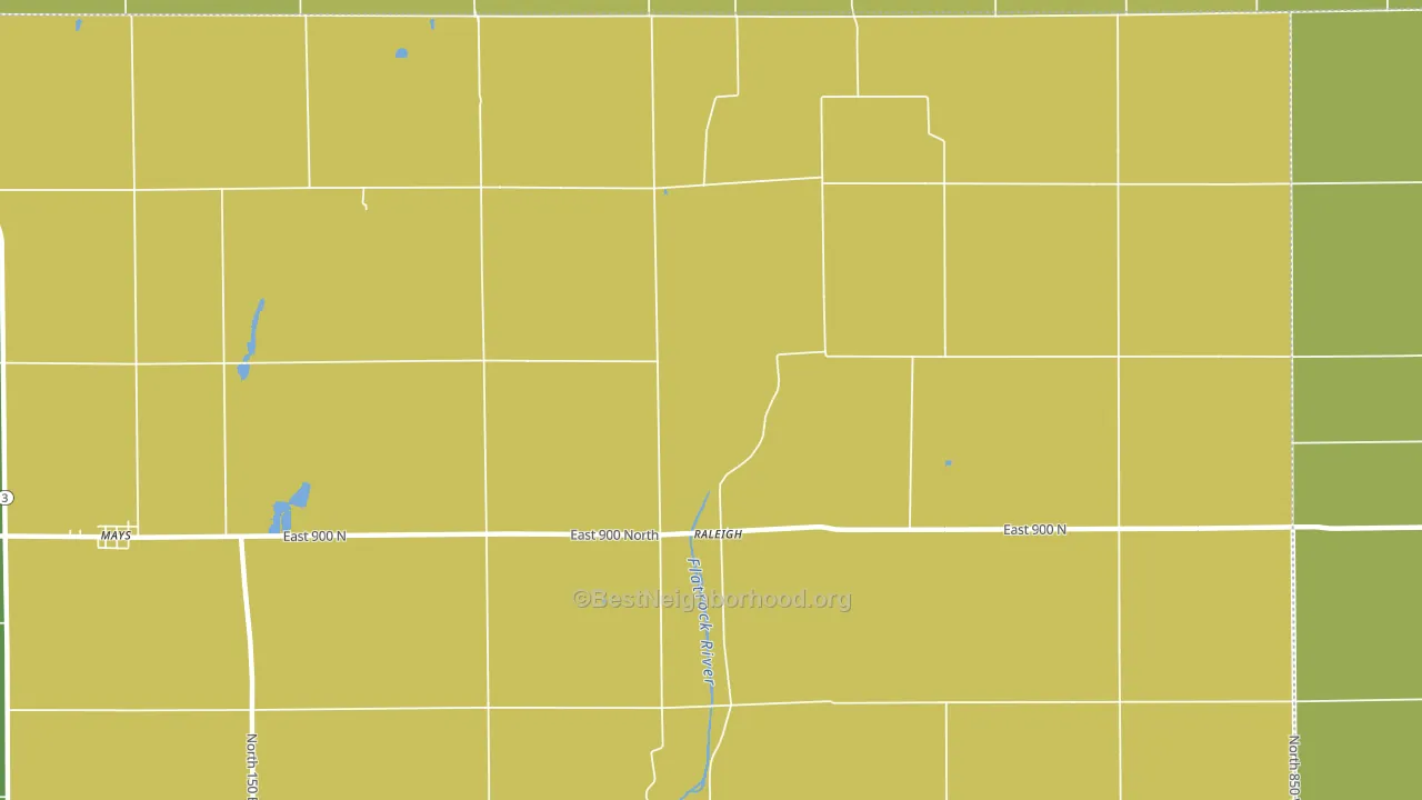 Raleigh, IN block-group voter-turnout map