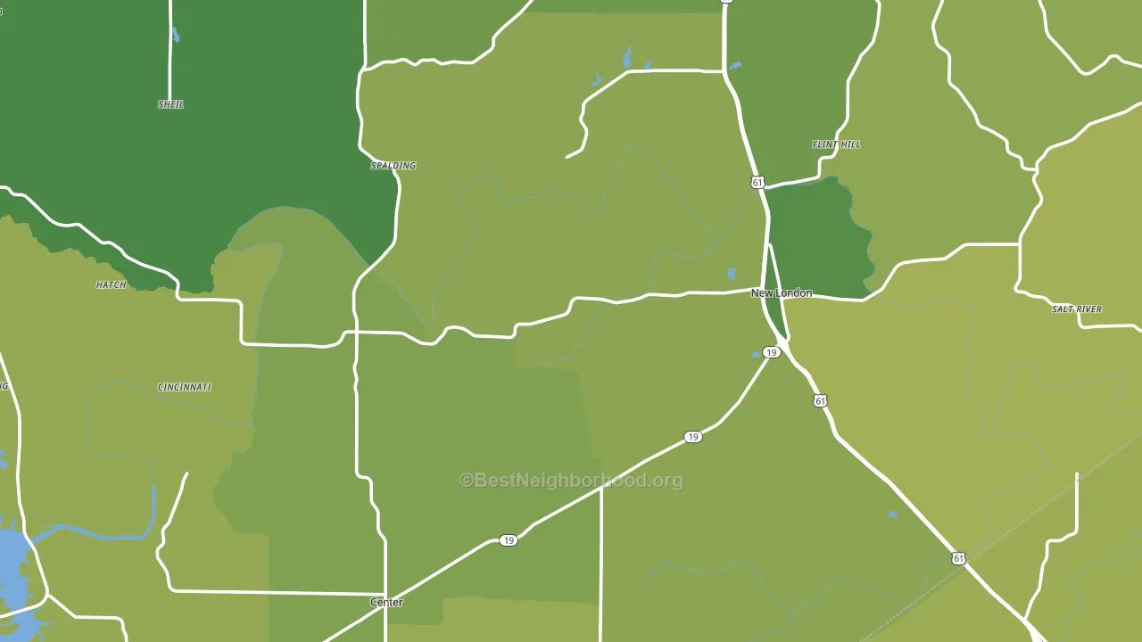 Ralls County, MO block-group voter-turnout map