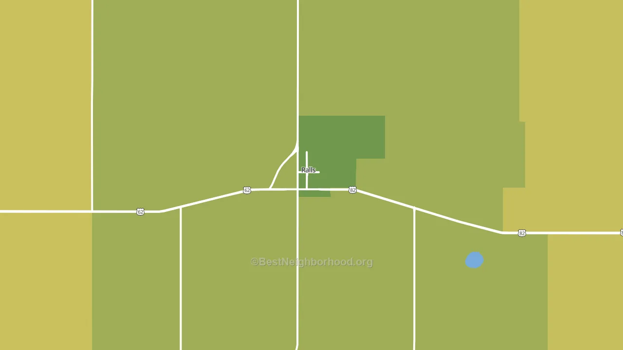 Ralls, TX block-group voter-turnout map