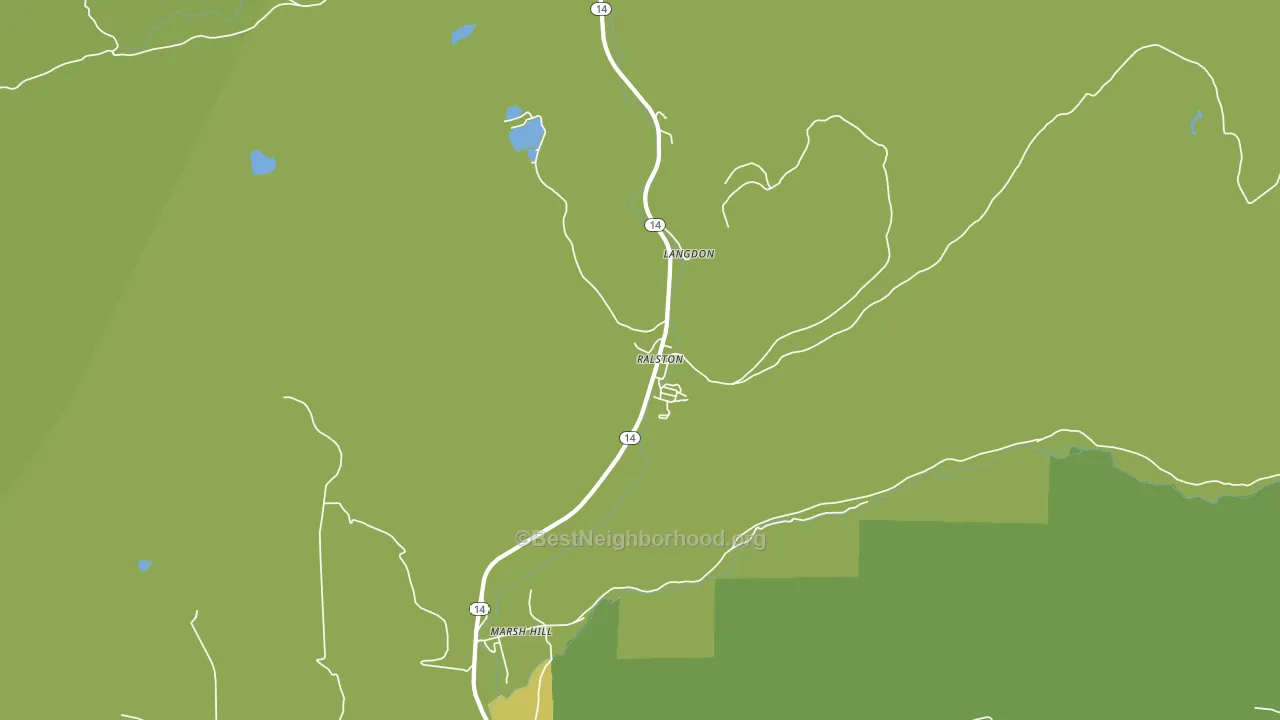Ralston, PA block-group voter-turnout map