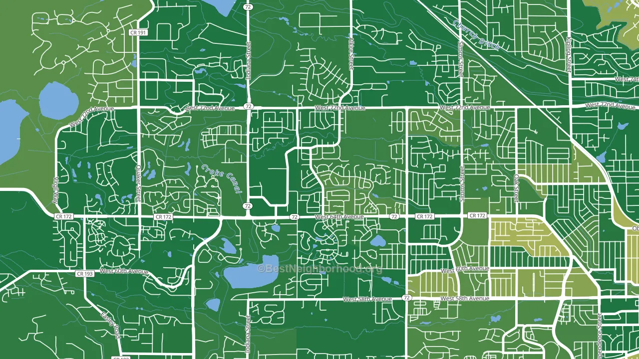 Ralston Valley, Arvada, CO block-group voter-turnout map